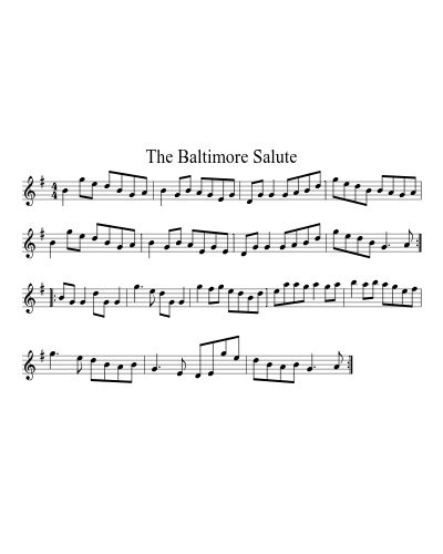 The Baltimore Salute sheet music preview
