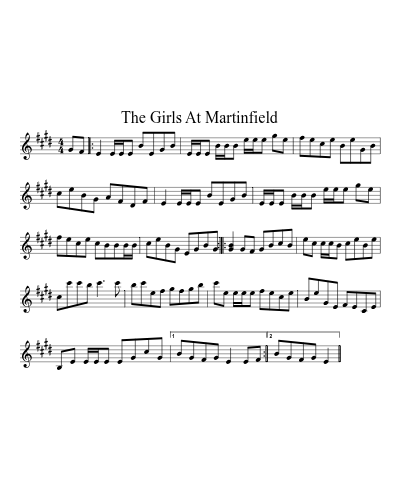 The Girls At Martinfield sheet music preview