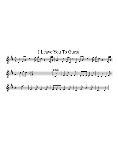 I Leave You To Guess