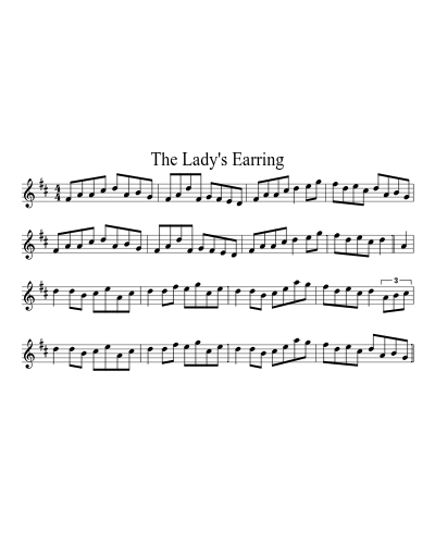 The Lady's Earring sheet music preview