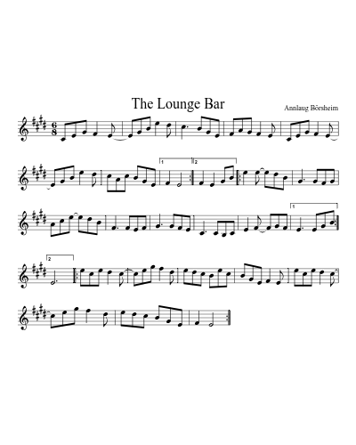 The Lounge Bar (Version 2) sheet music preview