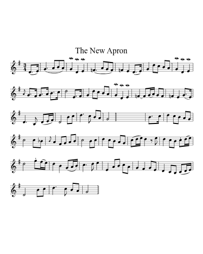 The New Apron sheet music preview