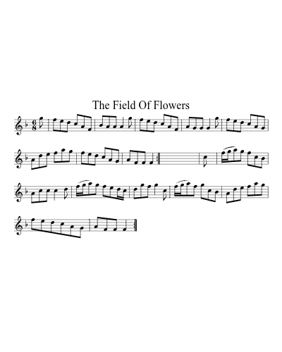 The Field of Flowers (Version 2) sheet music preview