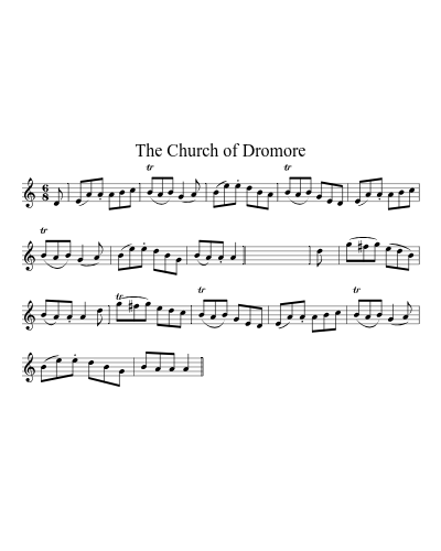 The Church of Dromore sheet music preview
