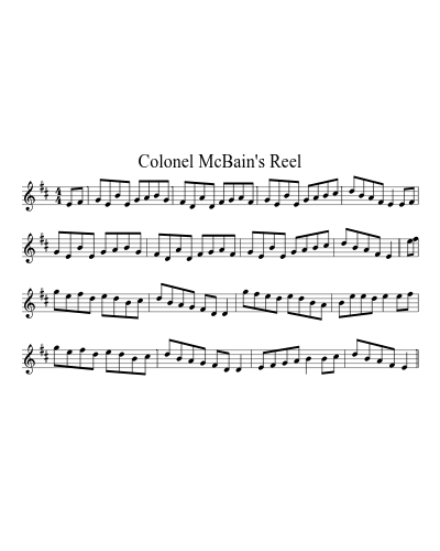 Colonel McBain's Reel sheet music preview