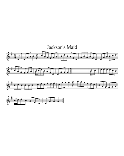 Jackson's Maid (Version 2) sheet music preview