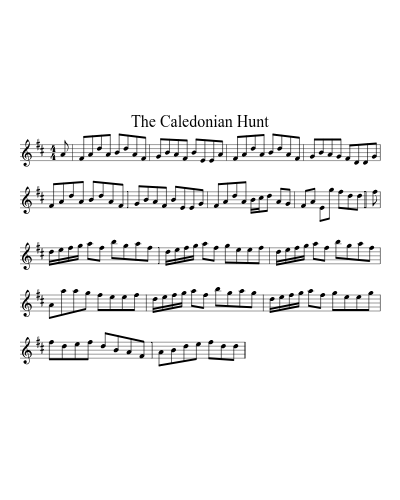 The Caledonian Hunt sheet music preview