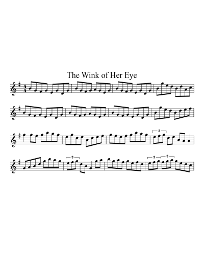 The Wink of Her Eye (Version 2) sheet music preview