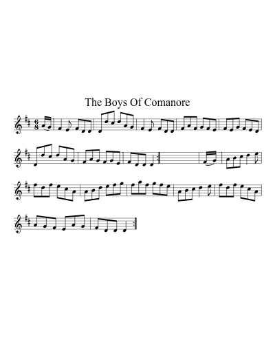 The Boys Of Comanore sheet music preview