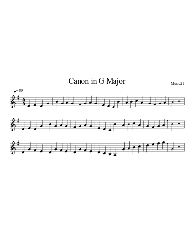 Canon in G Major