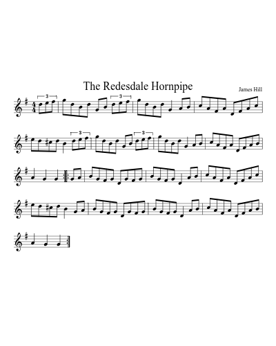 The Redesdale Hornpipe sheet music preview