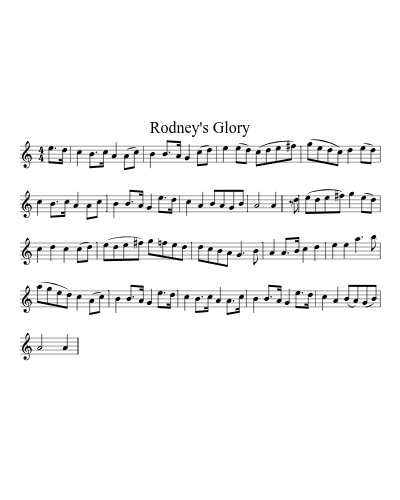Rodney's Glory (Version 4) sheet music preview