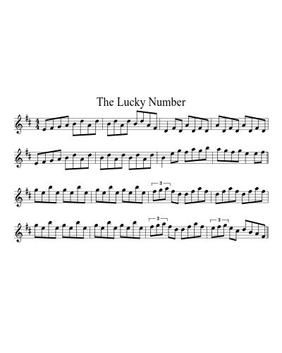The Lucky Number sheet music preview