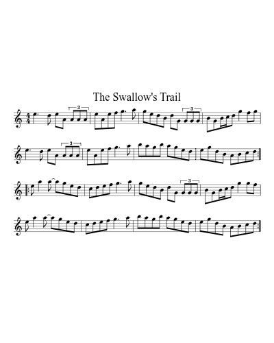 The Swallow's Trail sheet music preview