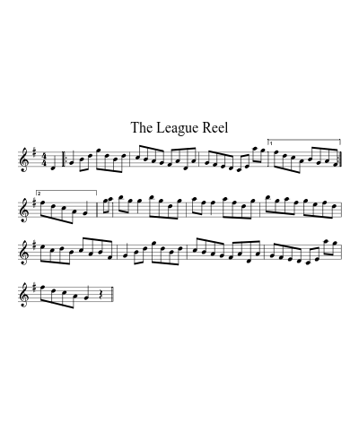 The League Reel sheet music preview