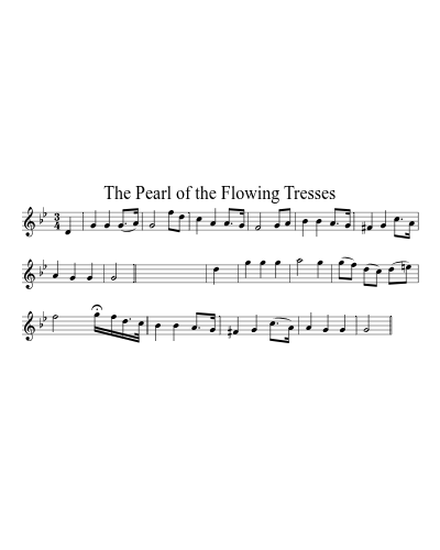 The Pearl of the Flowing Tresses sheet music preview