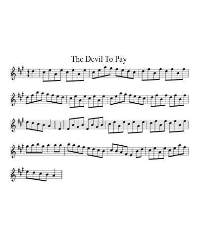 The Devil To Pay sheet music preview