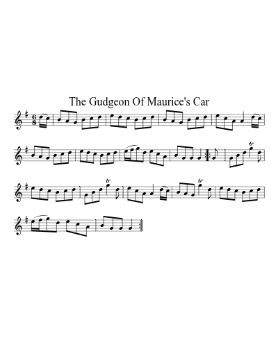 The Gudgeon of Maurice's Car (Version 2) sheet music preview