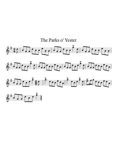 The Parks o' Yester sheet music preview