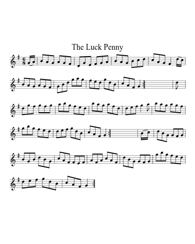 The luck penny (Version 3) sheet music preview