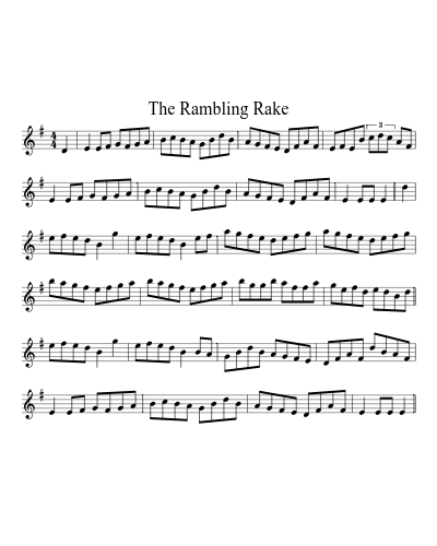 The Rambling Rake (Version 2) sheet music preview