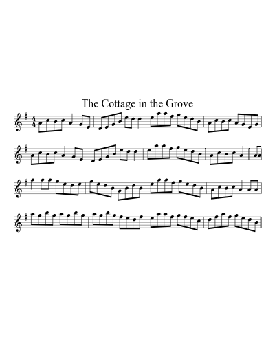 The Cottage In The Grove (Version 2) sheet music preview