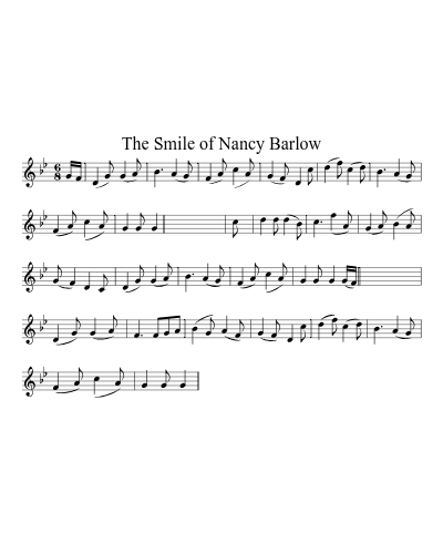 The Smile of Nancy Barlow sheet music preview