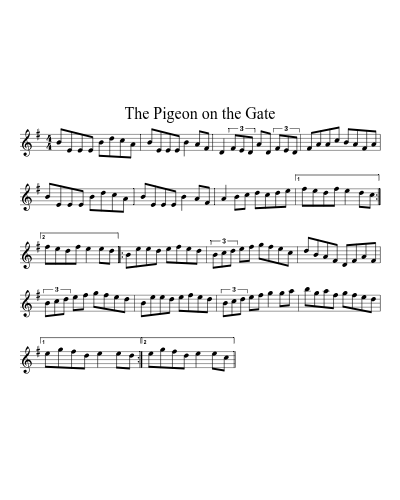 The pigeon on the gate (Version 3) sheet music preview
