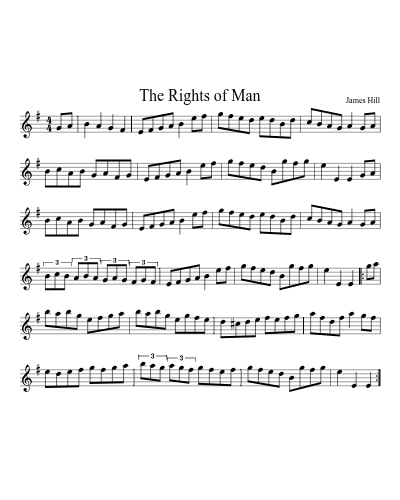 The rights of man (Version 2) sheet music preview