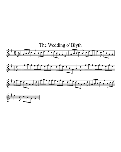 The Wedding o' Blyth sheet music preview