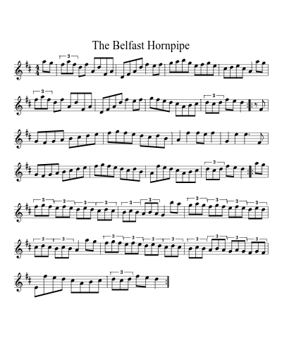 The Belfast hornpipe (Version 3) sheet music preview