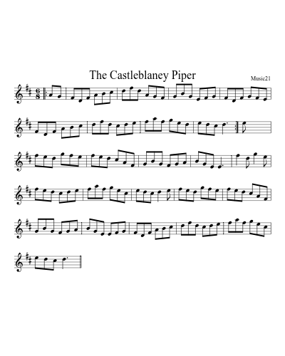 The Castleblaney Piper sheet music preview