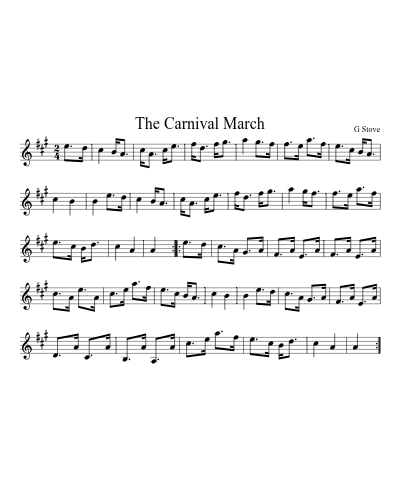 The Carnival March sheet music preview