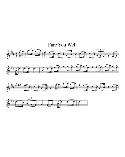 Fare You Well