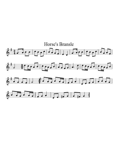 Horse's Bransle (Version 2) preview