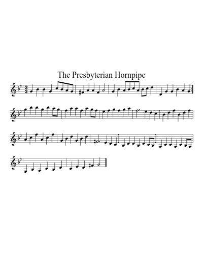 The Presbyterian Hornpipe sheet music preview