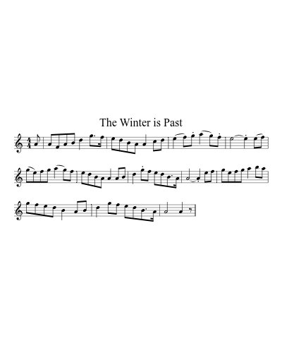 The Winter is Past sheet music preview