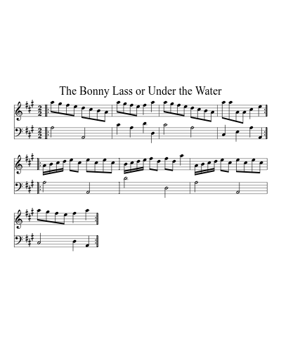 The Bonny Lass or Under the Water sheet music preview