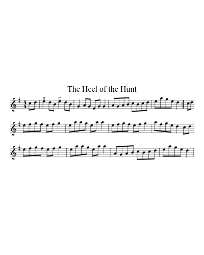 The Heel of the Hunt sheet music preview