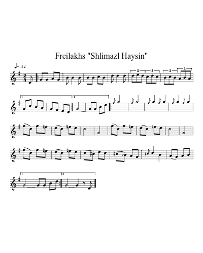 Freilakhs "Shlimazl Haysin"