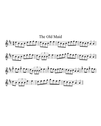 The Old Maid sheet music preview