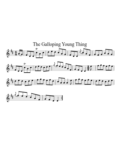 The Galloping Young Thing sheet music preview