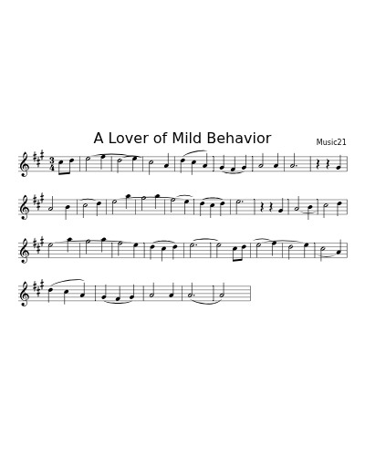 A Lover of Mild Behavior