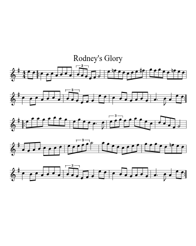 Rodney's Glory (Version 5) sheet music preview
