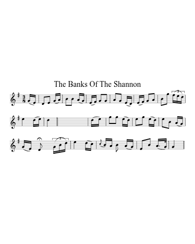 The Banks Of The Shannon sheet music preview