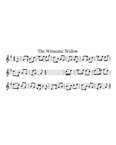 The Winsome Widow sheet music preview