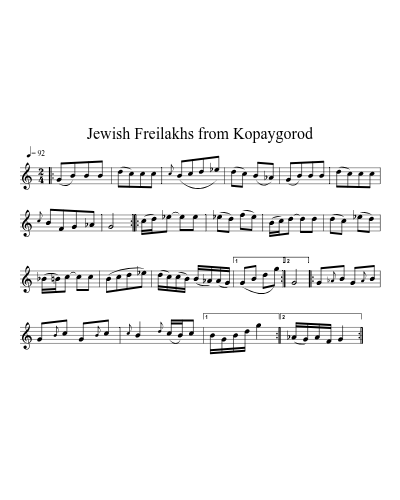 Jewish Freilakhs from Kopaygorod