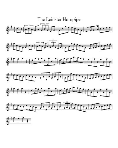 The Leinster Hornpipe sheet music preview
