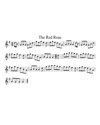 The Red Rose sheet music preview