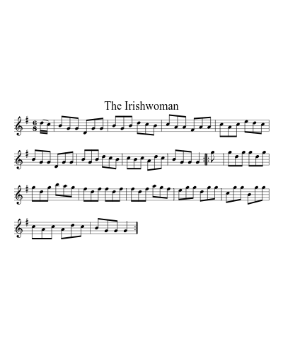 The Irishwoman sheet music preview